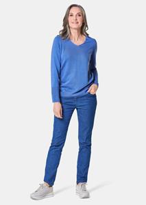 Goldner Fashion Pullover met V-hals - azuurblauw 