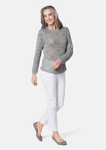 Goldner Fashion Pullover - olijfgroen / parelwit 