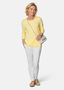 Goldner Fashion Shirt met 3/4-mouwen - pastelgeel 