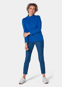 Goldner Fashion Shirt met opstaande kraag met lange mouwen - koningsblauw 