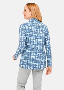 Goldner Fashion Colshirt met print - zeegroen / blauw / gedess. 