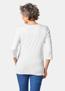 Goldner Fashion Shirt met 3/4-mouwen - wit 