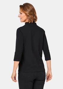 Goldner Fashion Shirt met opstaande kraag - zwart 