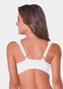Goldner Fashion Beha met sluiting voor en brede schouderbandjes - wit 