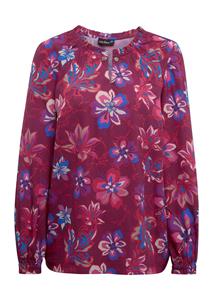 Goldner Fashion Expressieve blouse met bloemenprint - winterrood / gedess. 