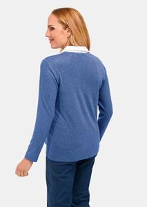 Goldner Fashion Thermopoloshirt met zachte binnenkant en katoenen kraag - jeansblauw / gemêl. 
