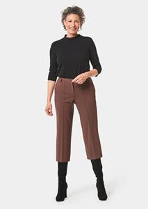 Goldner Fashion Comfortabele culotte met afkledende bies - camel 