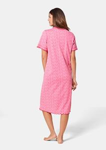 Goldner Fashion Katoenen nachthemd met korte mouwen - roze / gedess. 