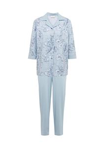 Goldner Fashion Pyjama - blauw / grijs / gedess. 