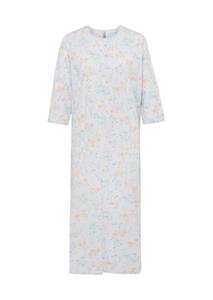 Goldner Fashion Katoenen nachthemd met korte mouwen - wit / mintturquoise / gebloemd 
