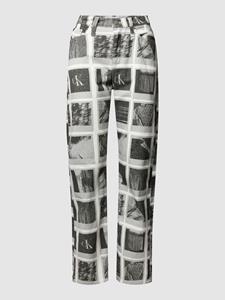 Calvin Klein Jeans Jeans met labelpatch van leer