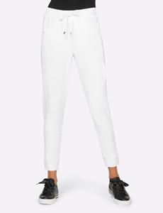 Jersey pantalon in wit van heine