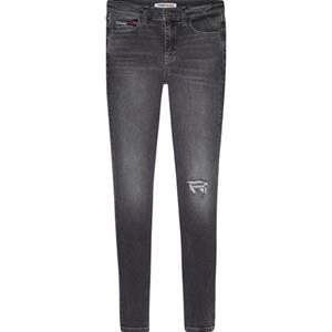 Tommy Jeans Skinny-fit-Jeans "NORA MR SKINNY PVS BG2235", mit Destroyed-Effekten & gestickter Tommy Jeans Logo-Flag