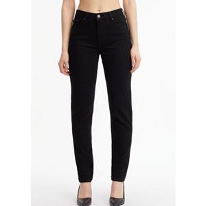 Calvin Klein Slim-fit-Jeans "MR SLIM - SOFT BLACK", mit Leder-Brandlabel am hinteren Bundabschluss