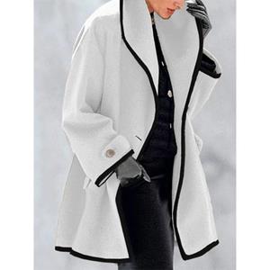 ArmadaDeals Langärmelige Jacke mit Kapuze für Damen im Winter mit fester Farbe, 2XL / Weiß