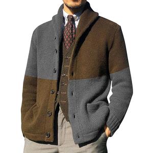 ArmadaDeals Heren winter colorblock vest single-breasted gebreide trui jas, M 