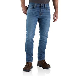 Carhartt Jeans - 2-way stretch taps toelopende denim broek voor heren Blauw