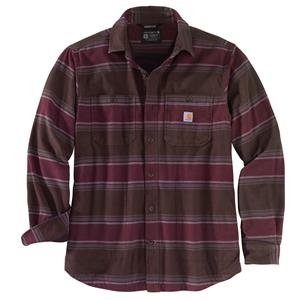 Carhartt Overshirt - Fleece-gevoerd geruit shirt-jack Bruin
