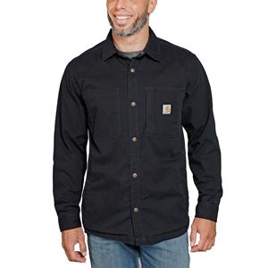 Carhartt Overshirt - Met fleece gevoerde canvas shirt-jack Zwart
