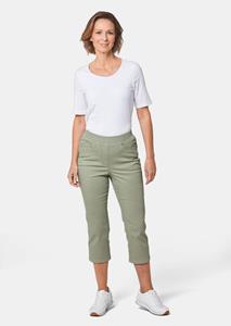 Goldner Fashion 3/4-jeans Louisa met comfortabele, elastische jerseyband en borduursel - boommos 