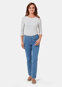 Goldner Fashion Chic versierde jeans Carla - lichtblauw 