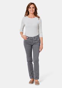 Goldner Fashion Chic versierde jeans Carla - grijs 
