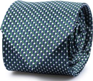 Suitable Krawatte Seide Druck Dots Dunkelgrün -