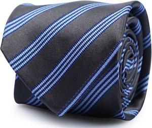 Suitable Krawatte Seide Streifen Anthrazit -