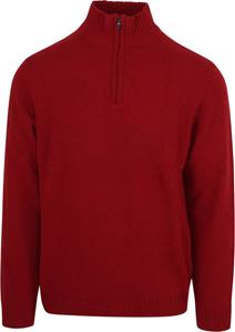 Suitable Half Zip Pullover Wollmischung Rot