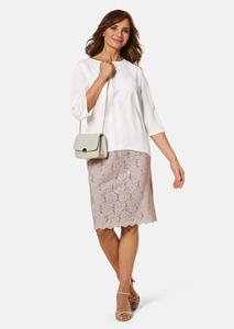 Goldner Fashion Elegante blouse van chiffon met glittersteentjes - gebroken wit 