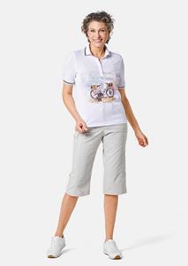 Goldner Fashion Poloshirt met motief voor - wit 