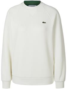 Lacoste Damen Rundhals-Sweatshirt aus Baumwollmischung - Weiß 