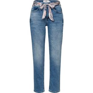 Freeman T. Porter Girlfriend-Jeans, mit seidenähnlichem Tuchgürtel zum Binden