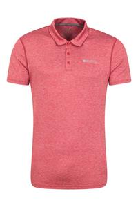 Mountain Warehouse Agra Stripe Herren Polo T-Shirt  - Dunkel Rot