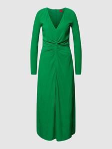 HUGO Midi-jurk met V-hals, model 'Keglissy'