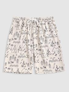 Zaful Geometrisches Muster Tunnelzug Shorts