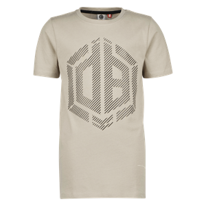 Vingino T-shirt met logo grijs Jongens Katoen Ronde hals Logo - 