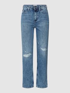 Tommy Hilfiger Straight-Jeans, mit Leder-Brandlabel