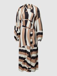 Boss Midi-jurk met strikceintuur, model 'Detola'