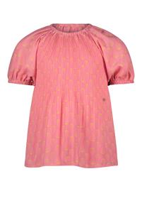 NoNo Meisjes blouse plissee - Tila - Perzik blossom