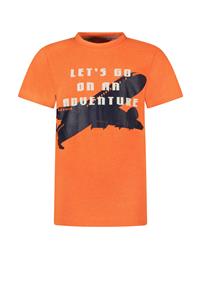 Tygo & Vito Jongens t-shirt vliegtuig - Oranje clownfish