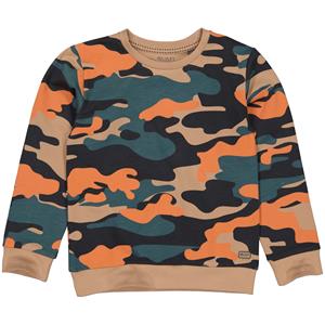 Quapi Jongens sweater - Teodor - AOP Zand steen camo