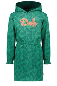 Tygo & Vito Meisjes sweat jurk hoodie AOP - Winter groen