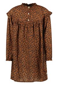 Moodstreet Meisjes jurk AOP luipaard - Toffee