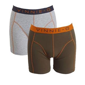 Vinnie-G boxershorts Military Olive Uni 2-pack S