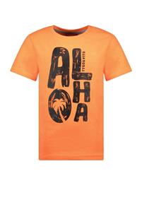 Tygo & Vito Jongens t-shirt neon Aloha - Oranje clownfish