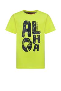Tygo & Vito Jongens t-shirt neon Aloha - Safety geel