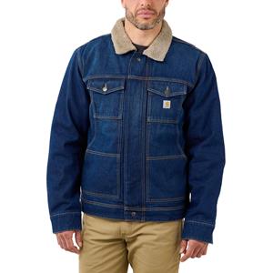 Carhartt - Relaxed Denim Sherpa Lined Jacket - Vrijetijdsjack, blauw