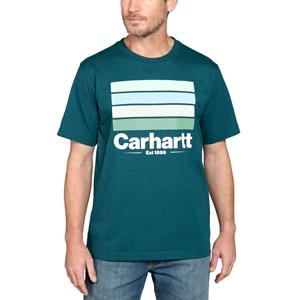 carhartt Line Graphic Jade Heather T-Shirt Heren