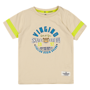 Vingino T-shirt HIMBA met printopdruk beige/felgeel